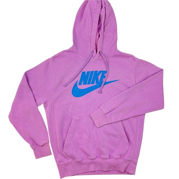Nike Other - Nike Unisex Purple w/ Blue Nike Swoosh Midweight Double Lined Hood Hoodie (S)